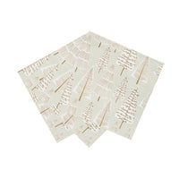 Gold Christmas Tree Napkins - 20 Pack
