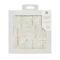 Gold Christmas Tree Napkins - 20 Pack