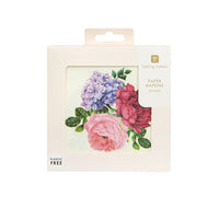 White Floral Paper Cocktail Napkin