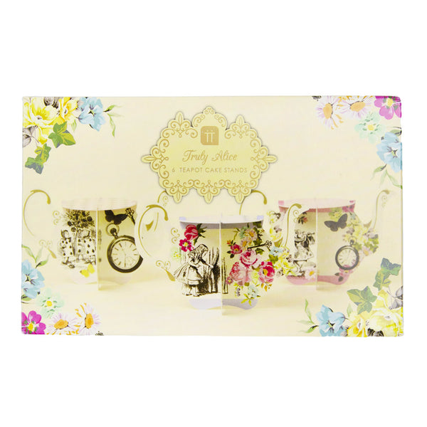 Alice in Wonderland Card Teapot Cake Stands