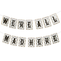 Alice in Wonderland 'We're All Mad Here' Paper Bunting - 3m