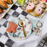 Alice in Wonderland Chequered Paper Food Platters