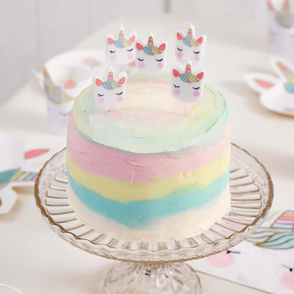 We Heart Unicorns Cake Candles