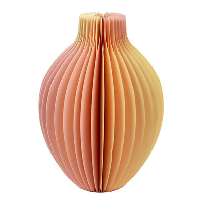 Yellow & Orange Ombre Honeycomb Paper Bud Vase