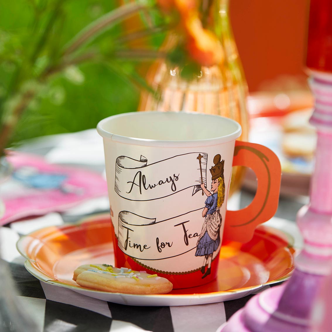 Alice in Wonderland Bright Tea Cup Set - 12 Pack – Talking Tables