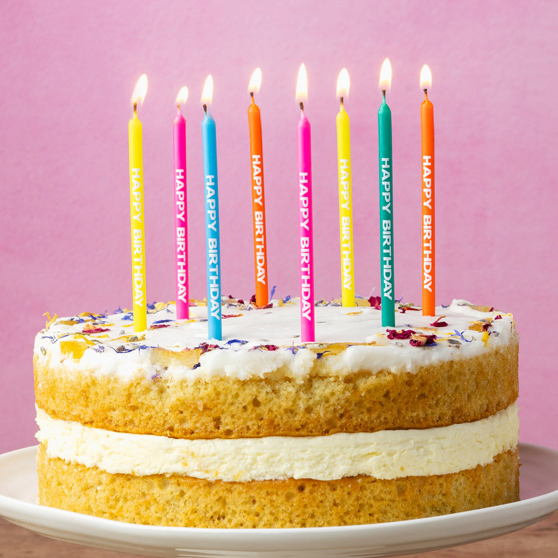 Multi-Coloured Happy Birthday Candles - 24 Pack – Talking Tables