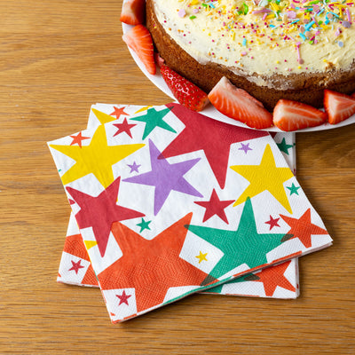 Happy Birthday Star Paper Napkins - 20 Pack