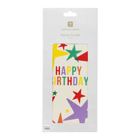 Happy Birthday Star Tissue Paper - 4 Sheets