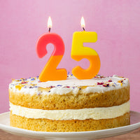 Orange and Pink Birthday Number Candle - 2