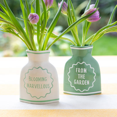 Cream Ceramic Bud Vase - 10cm