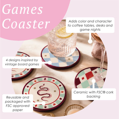 Retro Game Coasters - 10cm - 4 Pack