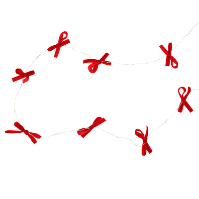 Red Bow String Lights - 3m