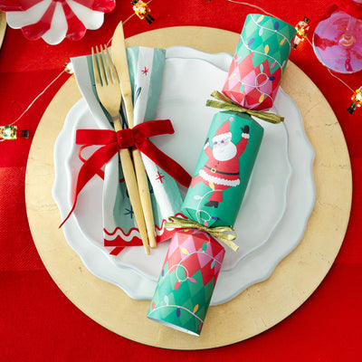 Santa 2 Design Christmas Crackers - 6 Pack