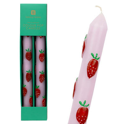Strawberry Lilac Dinner Candles - 2 Pack