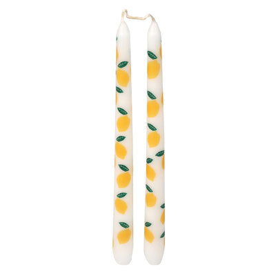 Lemon Taper Dinner Candles - 2 Pack