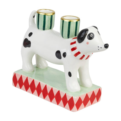 Hand-Painted Dog Candle Holder