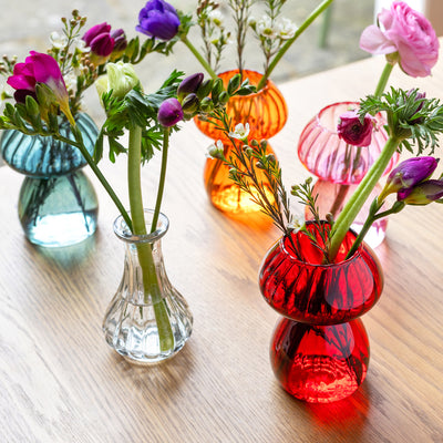 Red Mushroom Glass Candle Holder & Bud Vase