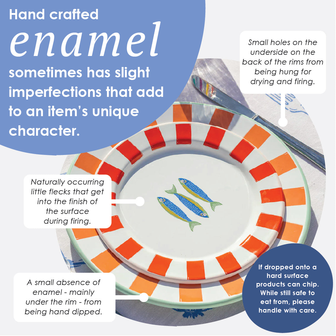Fish Enamel Plate - 20cm – Talking Tables UK Public