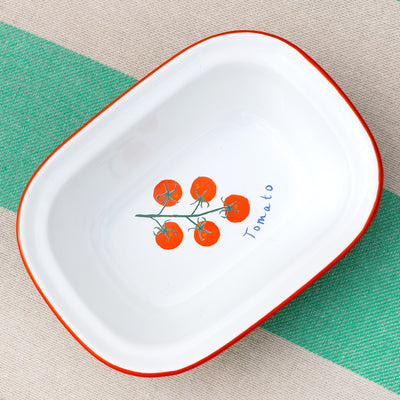 Tomato Green Oven Enamel Dish - 20cm