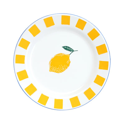 Lemon Enamel Plate - 20cm