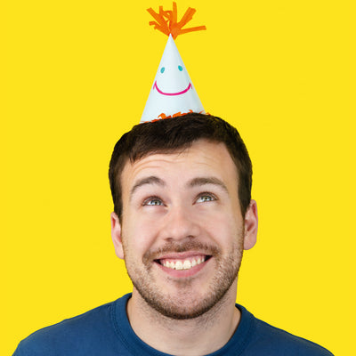 Happy Face Party Hats - 5 Pack