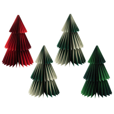 Pop Up Card Tree Decorations - 4 Pack