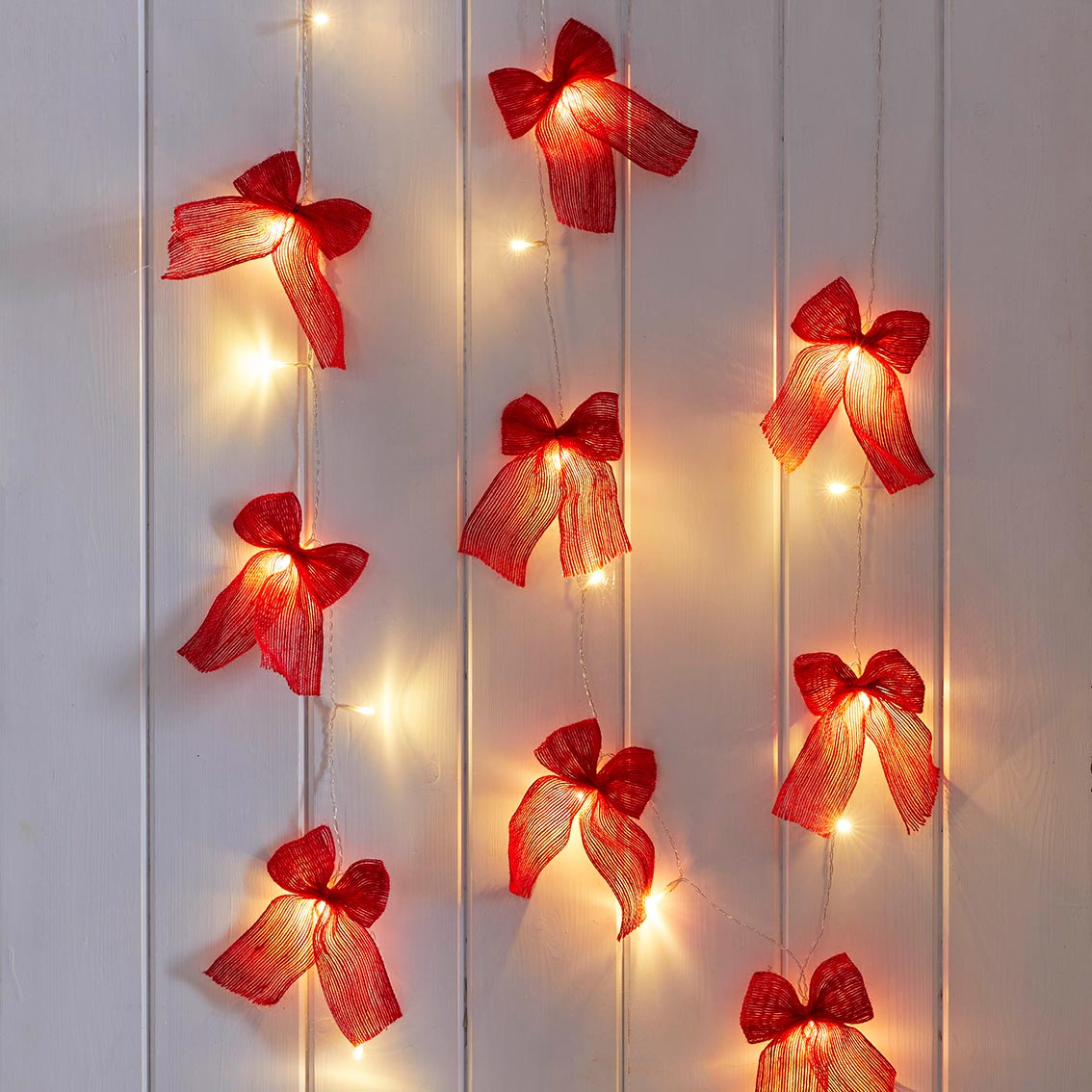 Folklore Fabric Bow LED String Lights - 2.6m - Talking Tables UK