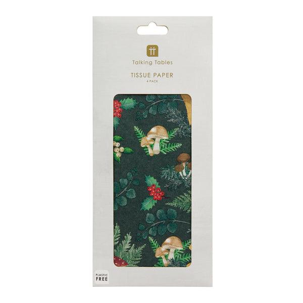 Woodland Forest Mushroom Tissue Paper - 4 Sheets
