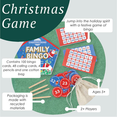 Santa Family Christmas Bingo Game