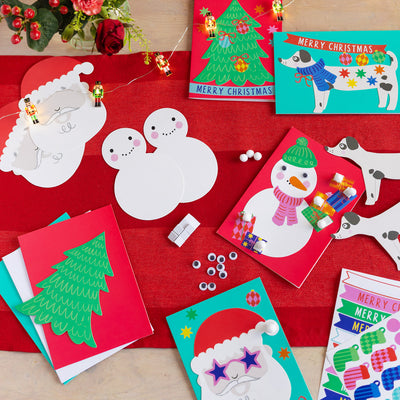 Santa Christmas Card Kit - 12 Pack