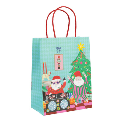 Santa Christmas Paper Gift Bags - 4 Pack