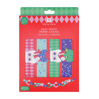 Santa Paper Chains - 100 Pack