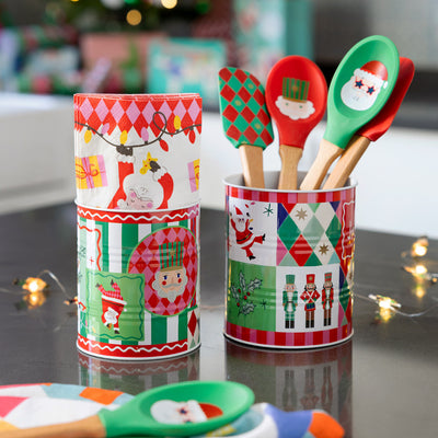 Santa Christmas Storage Tins - 2 Pack
