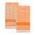 Orange & White Fabric Gingham Napkins/Tea Towels - 2 Pack