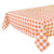 Orange & White Fabric Gingham Tablecloth