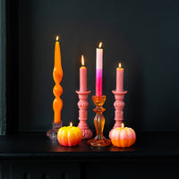 Halloween Yellow Ombre Pumpkin Shaped Candle