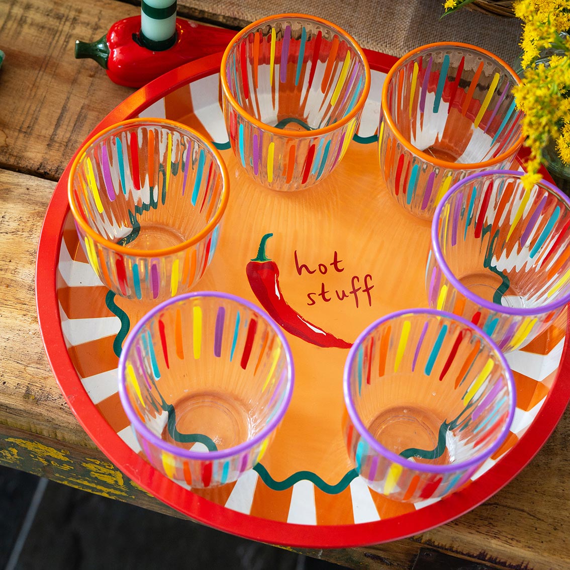 Hot Stuff Chilli Tin Tray - 30cm – Talking Tables UK Public
