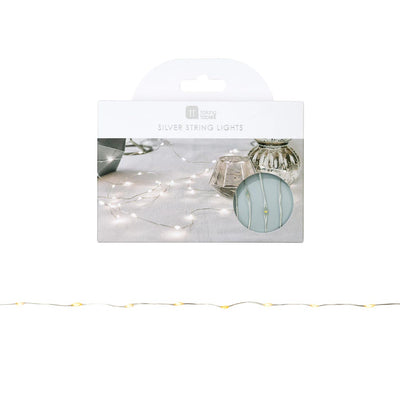 Silver Wire LED String Lights - 3m