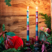 Green & Red Nutcracker Christmas Dinner Candles - 2 Pack
