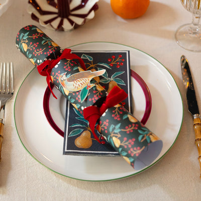 Partridge & Pear Long Lunch Paper Napkins - 16 Pack