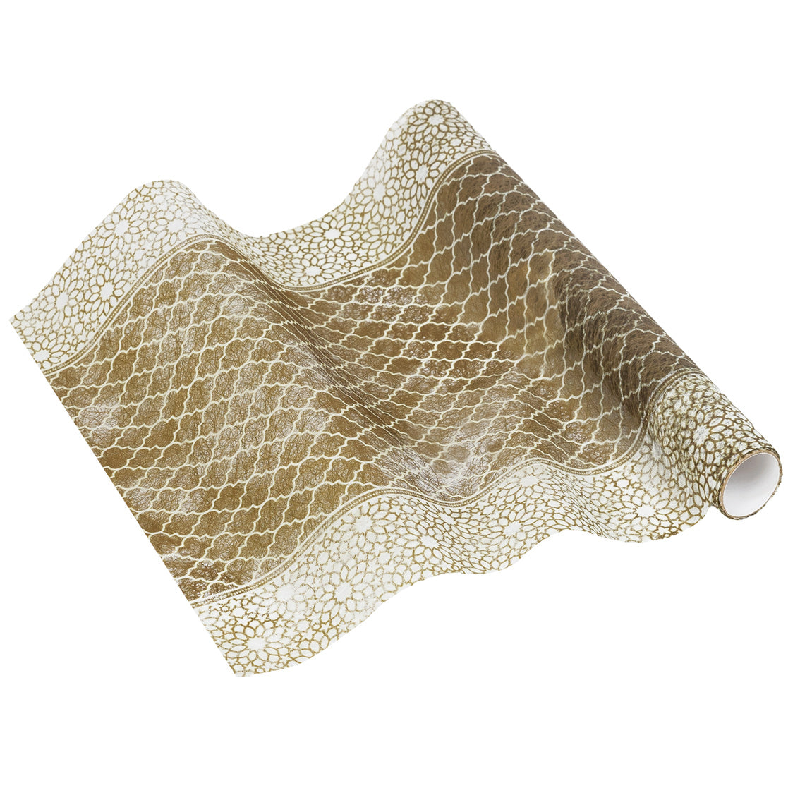 Gold & White Fabric Table Runner - 2m – Talking Tables UK Public