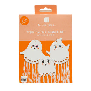 Halloween Ghost Tassel Bunting Craft Kit - 12 Pack