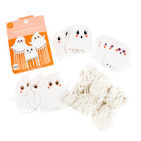 Halloween Ghost Tassel Bunting Craft Kit - 12 Pack