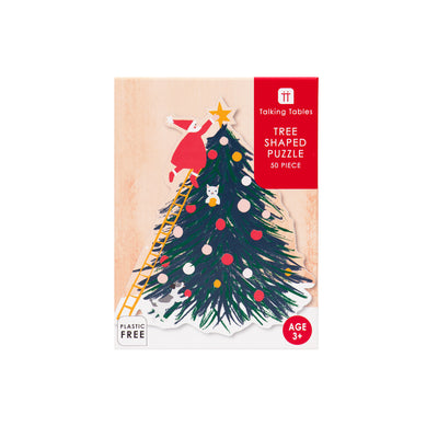 Christmas Tree Shaped Children's 50 Piece Puzzle