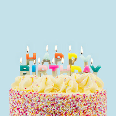 Birthday Brights Rainbow Happy Birthday Candles