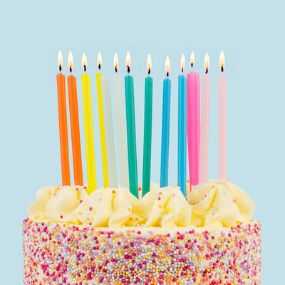 Rainbow Birthday Candles - 24 Pack