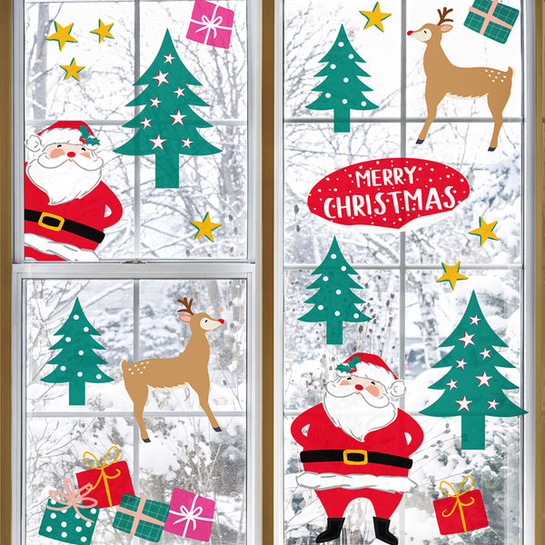 Santa Christmas Window Clings