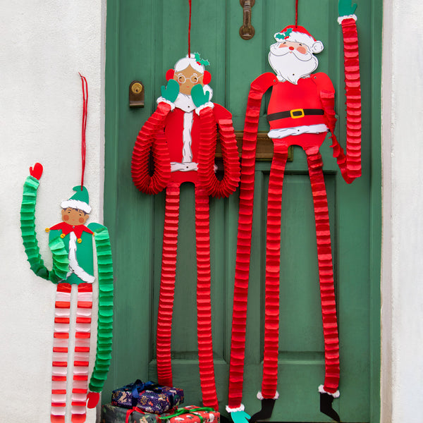 Santa's Elves Hanging Christmas Decorations