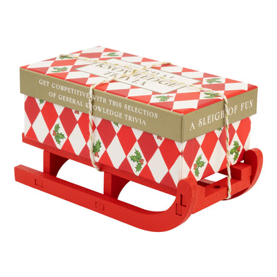 General Knowledge Trivia Christmas Mini Sleigh - 6.5cm