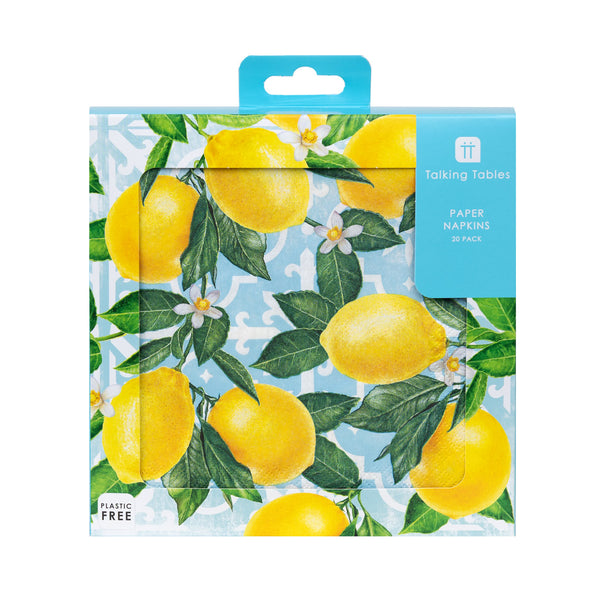 Moroccan Souk Lemon Paper Napkins - 20 Pack